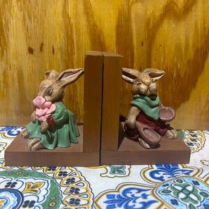 Boy and Girl Bunny Bookends